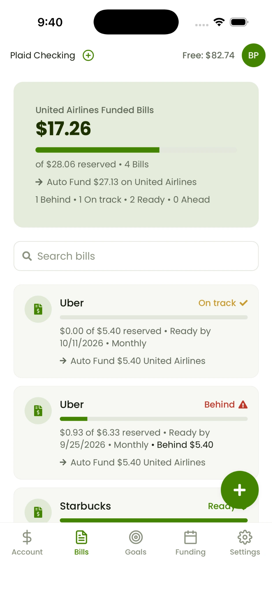 Yearn bill reserves and bill status