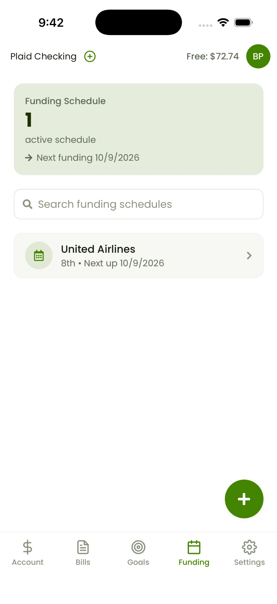 Yearn funding schedules